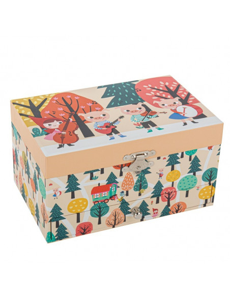 Boite a bijoux musicale petit chaperon rouge
