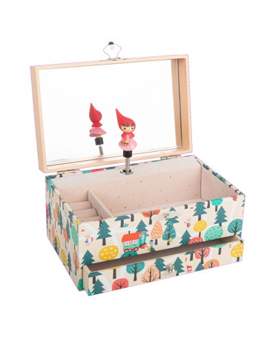 Boite a bijoux musicale petit chaperon rouge