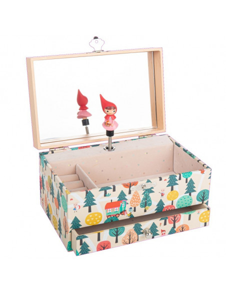 Boite a bijoux musicale petit chaperon rouge