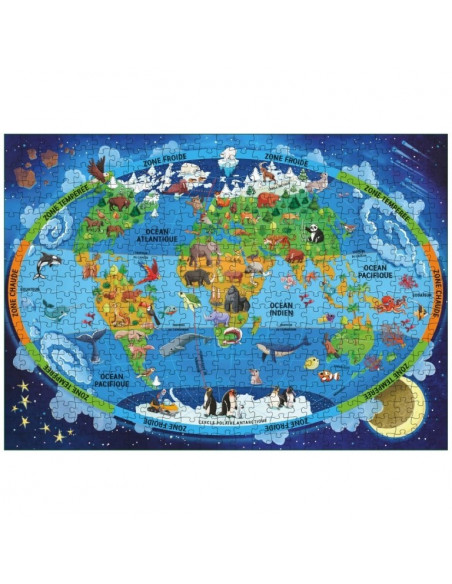 Le coffret du méga atlas de la Terre - Avec 1 puzzle et 40 c