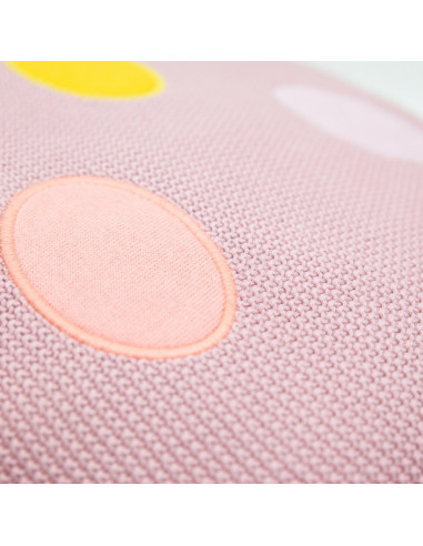 Coussin tortue grand rose