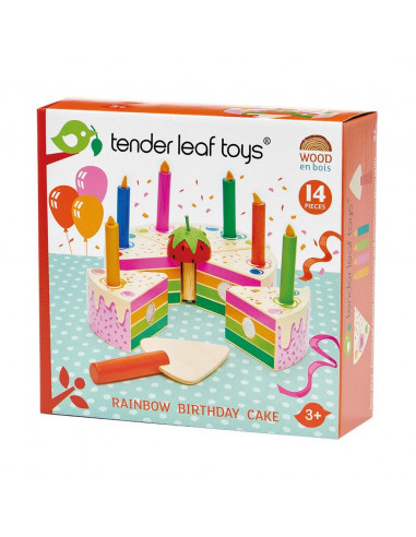 Tender leaf gateau d'anniversaire arc en ciel