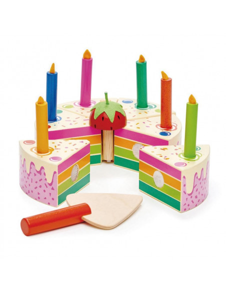 Tender leaf gateau d'anniversaire arc en ciel