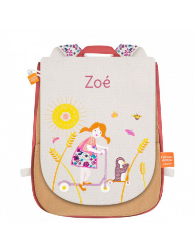 SAC A DOS FILLE A LA TROTINETTE