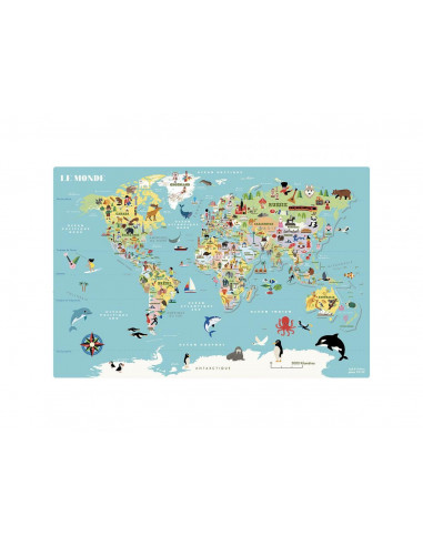 Carte du Monde magnétique Ingela P.Arrhenius