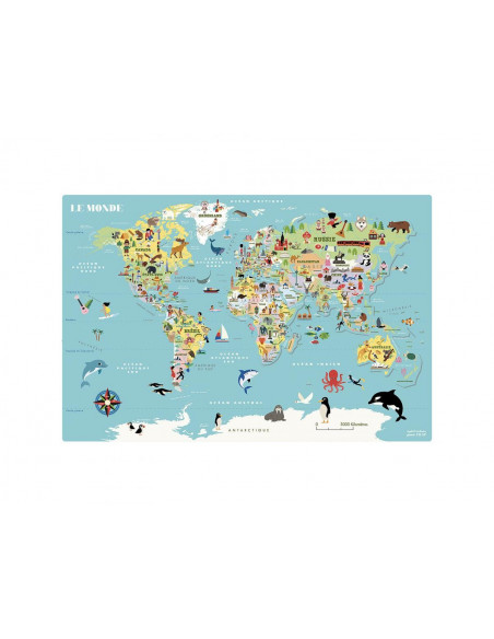 Carte du Monde magnétique Ingela P.Arrhenius