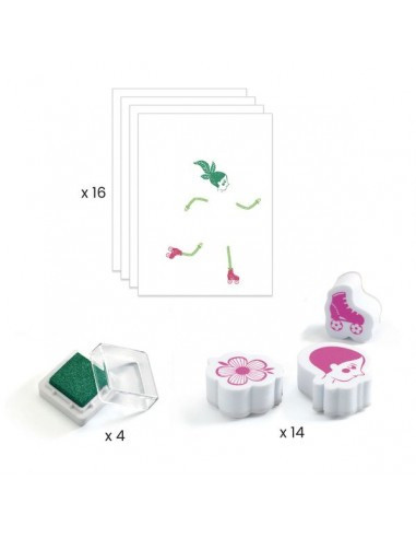 Tampons Mix & Match - Flower Girls