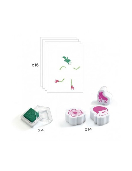 Tampons Mix & Match - Flower Girls