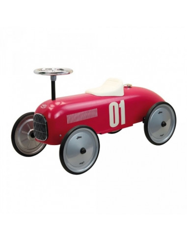 Porteur voiture vintage framboise