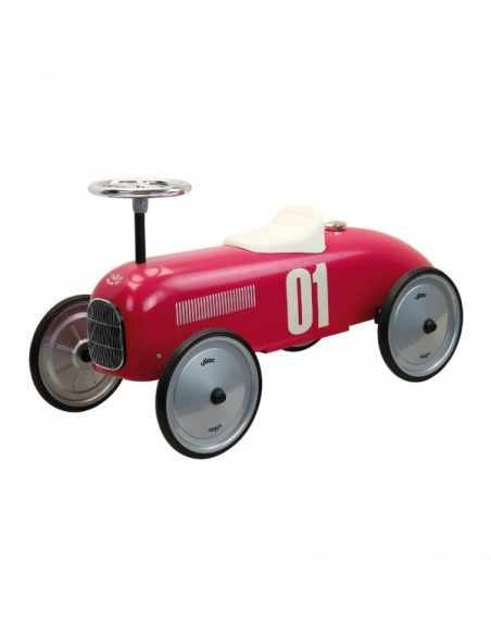 Porteur voiture vintage framboise