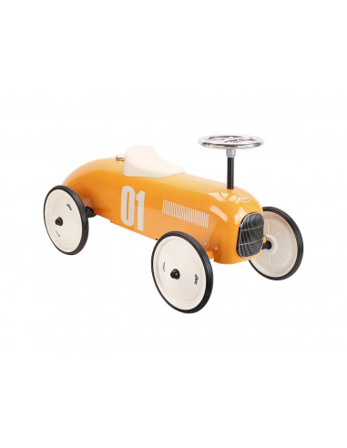 Porteur voiture vintage orange