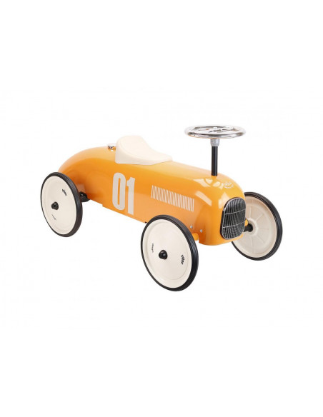 Porteur voiture vintage orange