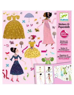 Stickers & paperdolls - robes des 4 saisons