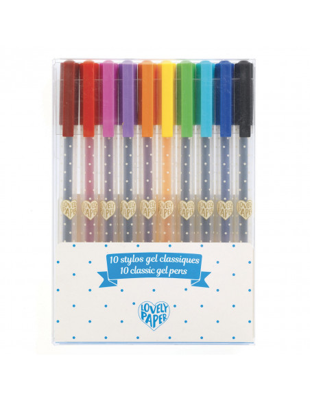 Stylos - 10 stylos gel classiques