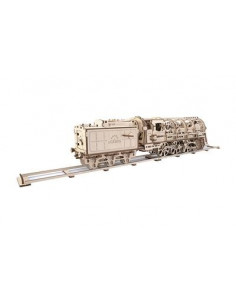 Locomotive à vapeur avec un wagon de charbon - 443 pieces