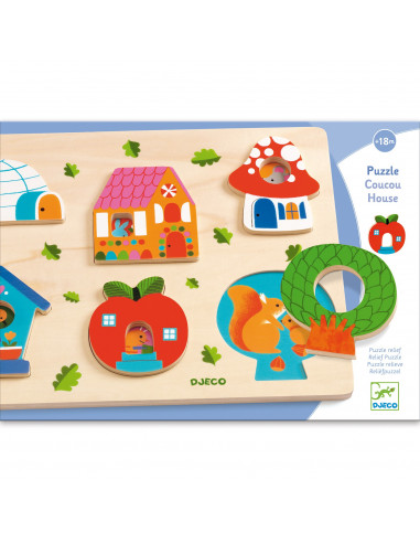 PUZZLE RELIEF - COUCOU-HOUSE - FSC WOOD 100%