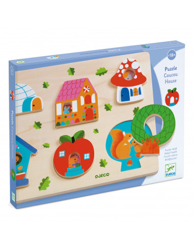 PUZZLE RELIEF - COUCOU-HOUSE - FSC WOOD 100%
