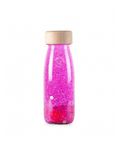 Bouteille sensorielle rose liquide pailettes 