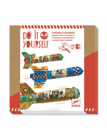 DIY-3 AVIONS A COLORIER