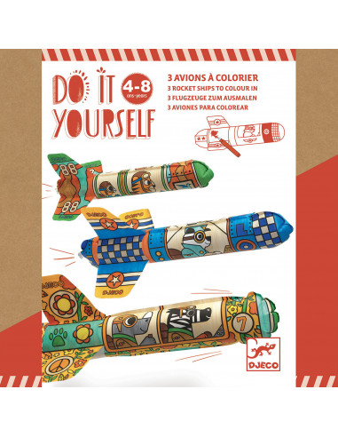 DIY-3 AVIONS A COLORIER