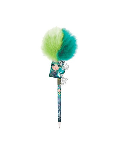 Nebulous stars : stylo pompon bleu/vert