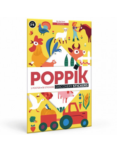 Poster pédagogique + 100 stickers - ferme