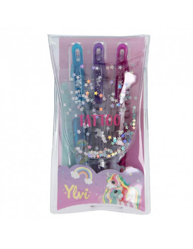 Yivi tatouages stylos gel paillete