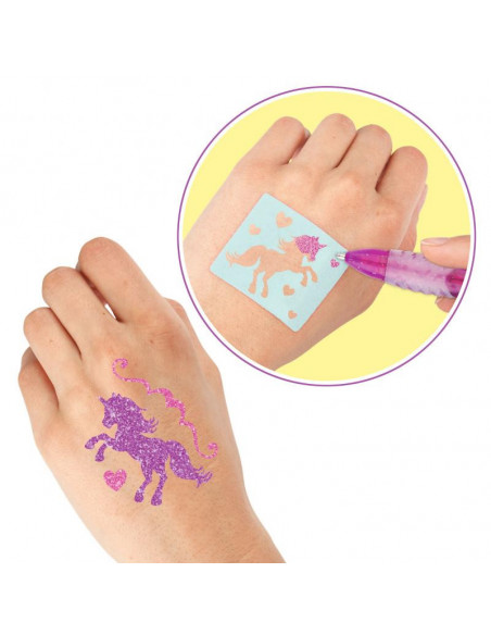 Yivi tatouages stylos gel paillete