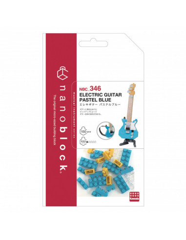 Electric Guitar Pastel Blue NANOBLOCK