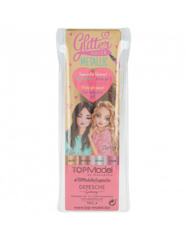 Topmodel 4 stylo gel metallises gold