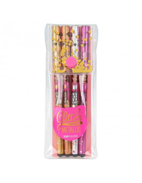 Topmodel 4 stylo gel metallises gold