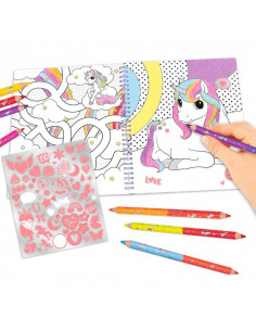 Ylvi Album à colorier avec paillettes licorne 2