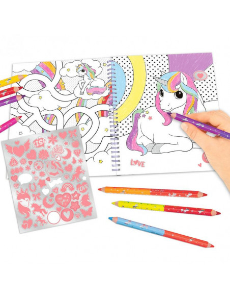 Ylvi Album à colorier avec paillettes licorne