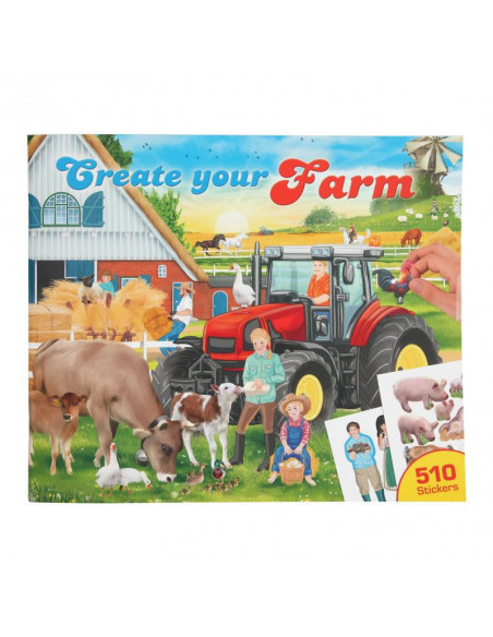 Create your Farm colouring book - 510 stickers