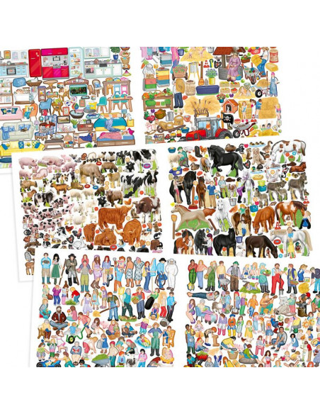 Create your Farm colouring book - 510 stickers