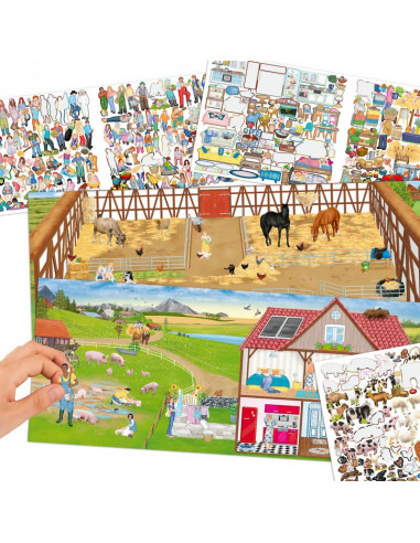 Create your Farm colouring book - 510 stickers