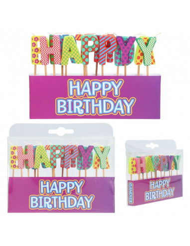 Bougies anniversaire grande : happy birthday
