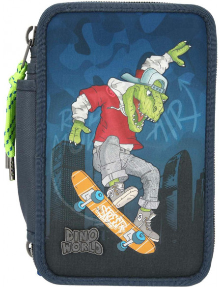Dino World Trousse 3 niveaux Skater