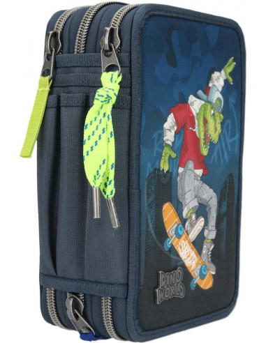 Dino World Trousse 3 niveaux Skater