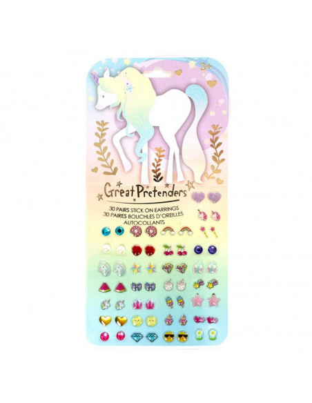 Autocollants boucles d'oreilles - licornes
