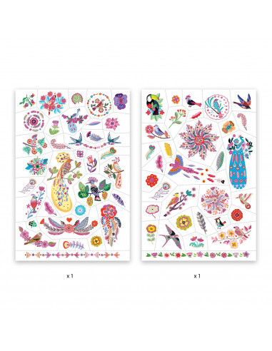 TATOUAGES - Plume color - FSC MIX