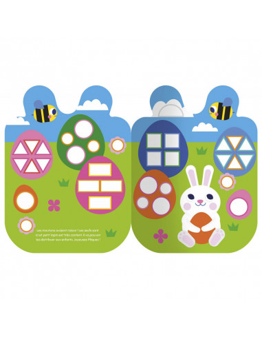Gommettes formes - coucou petit lapin
