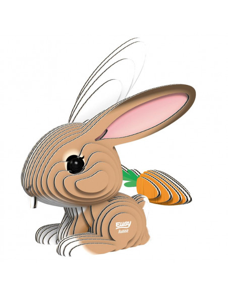 Eugy 3D Lapin - Puzzle écologique animal de ferme
