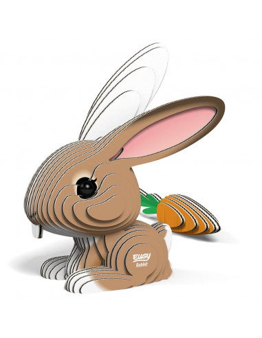 Eugy 3D Lapin - Puzzle écologique animal de ferme