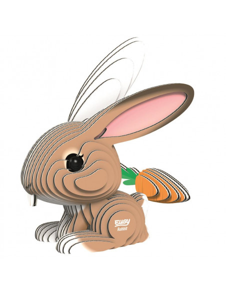 Eugy 3D Lapin - Puzzle écologique animal de ferme