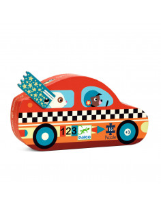 PUZZLE SILHOUETTE - Le bolide 16 pcs - FSC MIX