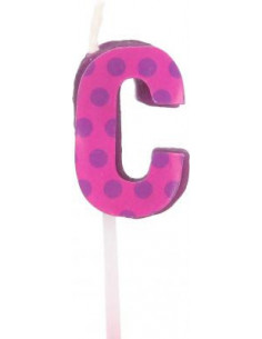 Bougies anniversaire lettre c violet