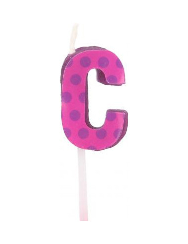Bougies anniversaire lettre c violet