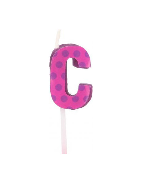 Bougies anniversaire lettre c violet