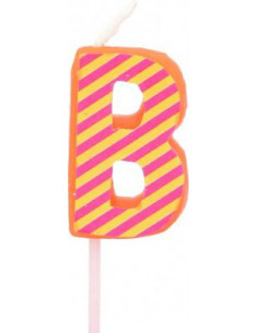 Bougies anniversaire lettre b orange